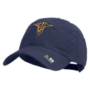 U.S. Army Specialist Corps Embroidered Washed Solid Pigment Dyed Cotton Twill Brass Buckle Cap - Navy OSFM