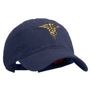 U.S. Army Specialist Corps Embroidered Washed Solid Pigment Dyed Cotton Twill Brass Buckle Cap - Navy OSFM