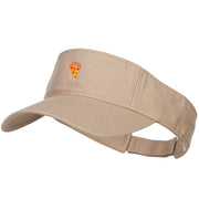 Mini Pizza Embroidered Cotton Washed Visor