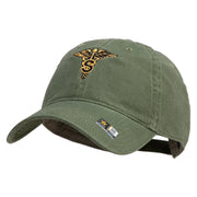 U.S. Army Specialist Corps Embroidered Washed Solid Pigment Dyed Cotton Twill Brass Buckle Cap - Olive OSFM