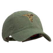 U.S. Army Specialist Corps Embroidered Washed Solid Pigment Dyed Cotton Twill Brass Buckle Cap - Olive OSFM