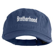 Brotherhood Embroidered Enzyme Regular Solid Army Cap - Navy OSFM