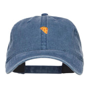 Mini Pizza Embroidered Washed Cap