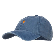 Mini Pizza Embroidered Washed Cap