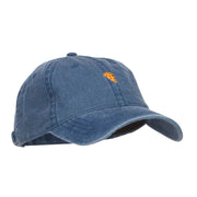 Mini Pizza Embroidered Washed Cap