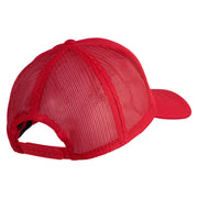 U.S. Marine Corps 4th Marine Division Embroidered Solid Cotton Twill Mesh Prostyle Cap - Red OSFM