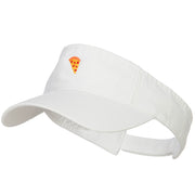 Mini Pizza Embroidered Cotton Washed Visor