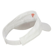 Mini Pizza Embroidered Cotton Washed Visor