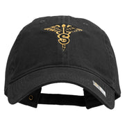 U.S. Army Specialist Corps Embroidered Washed Solid Pigment Dyed Cotton Twill Brass Buckle Cap - Black OSFM