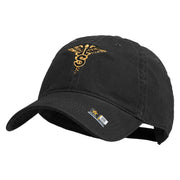 U.S. Army Specialist Corps Embroidered Washed Solid Pigment Dyed Cotton Twill Brass Buckle Cap - Black OSFM