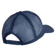 U.S. Marine Corps 4th Marine Division Embroidered Solid Cotton Twill Mesh Prostyle Cap - Navy OSFM
