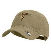 U.S. Army Specialist Corps Embroidered Washed Solid Pigment Dyed Cotton Twill Brass Buckle Cap - Khaki OSFM