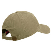 U.S. Army Specialist Corps Embroidered Washed Solid Pigment Dyed Cotton Twill Brass Buckle Cap - Khaki OSFM