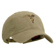 U.S. Army Specialist Corps Embroidered Washed Solid Pigment Dyed Cotton Twill Brass Buckle Cap - Khaki OSFM