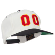 Athletic Number 00 Embroidered Classic Two Tone Cap