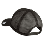Marine Veteran Embroidered Solid Cotton Twill Mesh Prostyle Cap - Charcoal OSFM