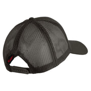 Marine Veteran Embroidered Solid Cotton Twill Mesh Prostyle Cap - Charcoal OSFM