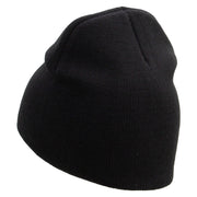 Mars Embroidered 8 Inch Short Beanie - Black OSFM