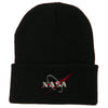 NASA Logo Embroidered Long Knit Beanie