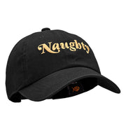 Naughty Embroidered Unstructured Pigment Dyed Cotton Cap