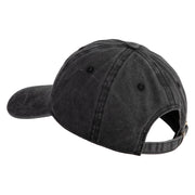 Black Orange Clownfish Embroidered Unstructured Pigment Dyed Cotton Cap - Black OSFM