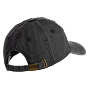 Black Orange Clownfish Embroidered Unstructured Pigment Dyed Cotton Cap - Black OSFM