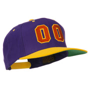 Athletic Number 00 Embroidered Classic Two Tone Cap