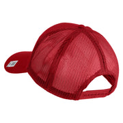 Marine Veteran Embroidered Solid Cotton Twill Mesh Prostyle Cap - Red OSFM