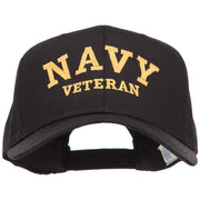 Navy Veteran Letters Embroidered Cotton Cap