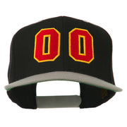 Athletic Number 00 Embroidered Classic Two Tone Cap