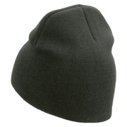 Mars Embroidered 8 Inch Short Beanie - Dk-Grey OSFM