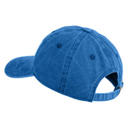 Black Orange Clownfish Embroidered Unstructured Pigment Dyed Cotton Cap - Royal OSFM