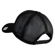 Marine Veteran Embroidered Solid Cotton Twill Mesh Prostyle Cap - Black OSFM