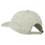 Tan American Flag Embroidered Washed Cap