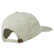 Tan American Flag Embroidered Washed Cap