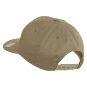 Navy Veteran Letters Embroidered Solid Cotton Twill Pro Style Cap - Khaki OSFM