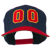 Athletic Number 00 Embroidered Classic Two Tone Cap