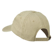 Tan American Flag Embroidered Washed Cap