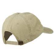 Tan American Flag Embroidered Washed Cap