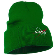 NASA Logo Embroidered Long Knit Beanie