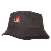 Number 1 Dad Outline Embroidered Bucket Hat