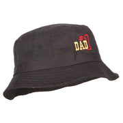 Number 1 Dad Outline Embroidered Bucket Hat