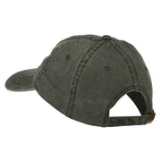 Nebraska State Map Embroidered Washed Cotton Cap