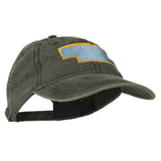 Nebraska State Map Embroidered Washed Cotton Cap