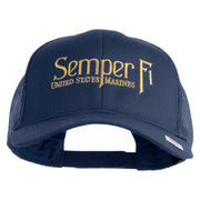 United States Marines Semper Fi Embroidered Solid Cotton Twill Mesh Prostyle Cap - Navy OSFM