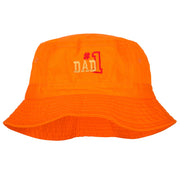 Number 1 Dad Outline Embroidered Bucket Hat