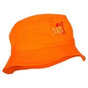 Number 1 Dad Outline Embroidered Bucket Hat