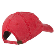 Nebraska State Map Embroidered Washed Cotton Cap