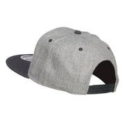 Snowboard Embroidered Heather Snapback Cap