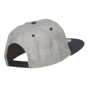 Snowboard Embroidered Heather Snapback Cap